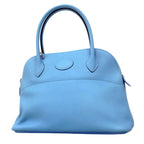 Hermes Handbag Bolide 27 Swift Celeste Silver