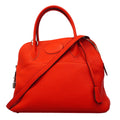 Hermes Handbag Bolide 31 Taurillon Clemence Rouge Tomato Silver