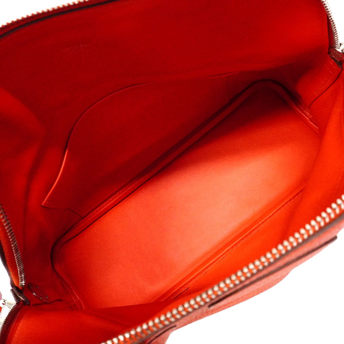 Hermes Handbag Bolide 31 Taurillon Clemence Rouge Tomato Silver — view 4