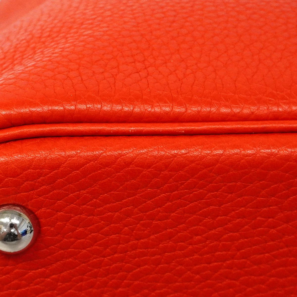 Hermes Handbag Bolide 31 Taurillon Clemence Rouge Tomato Silver — view 7