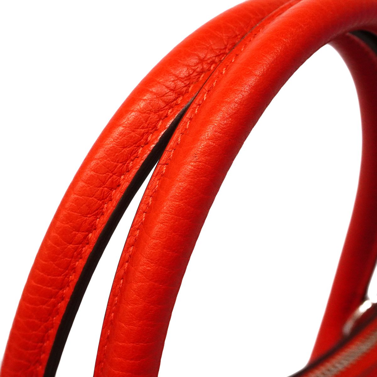 Hermes Handbag Bolide 31 Taurillon Clemence Rouge Tomato Silver — view 6