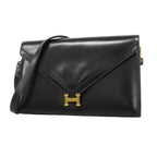 Hermes Shoulder Bag Ridi Box Calf Black Gold