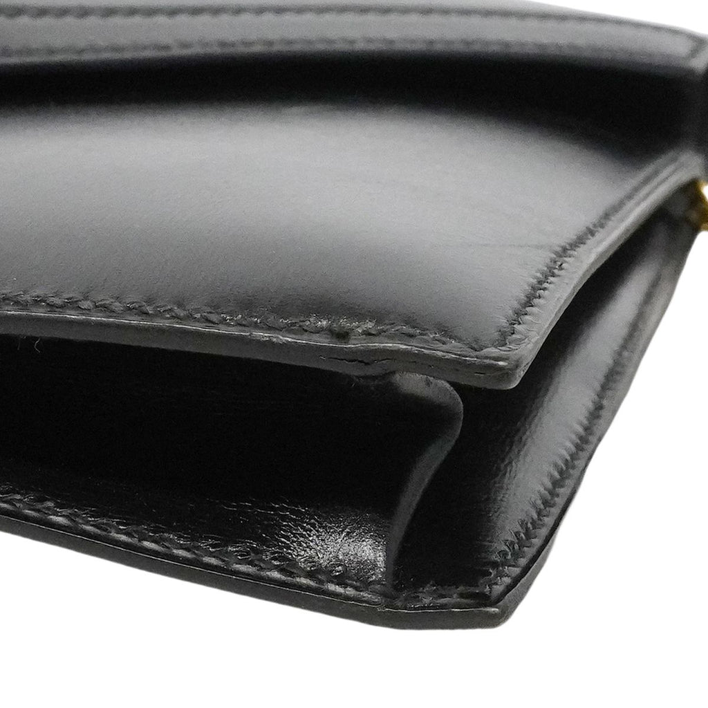 Hermes Shoulder Bag Ridi Box Calf Black Gold — view 8