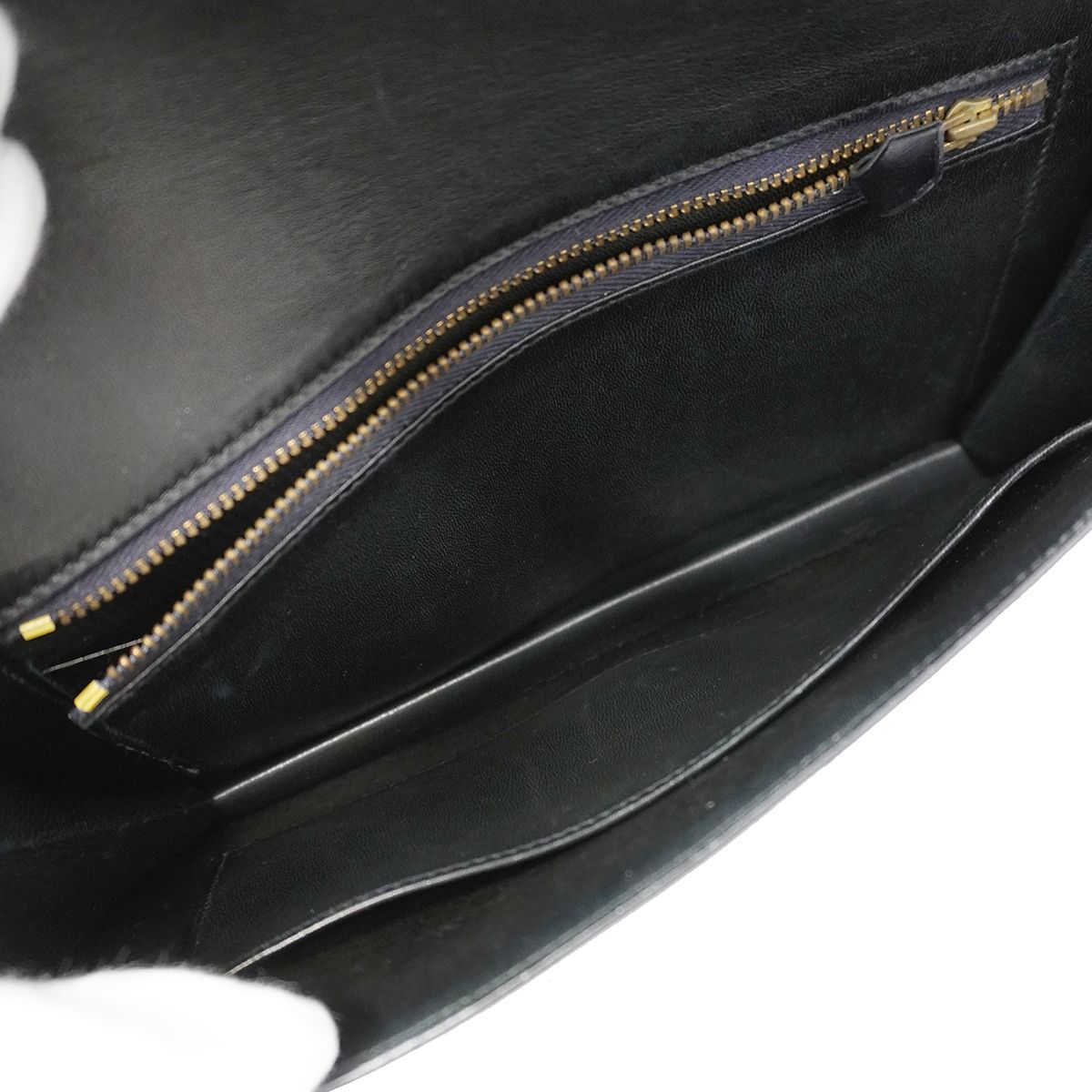 Hermes Shoulder Bag Ridi Box Calf Black Gold — view 4