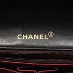 Chanel Shoulder Bag Quilted Lambskin Black Gold — view 5