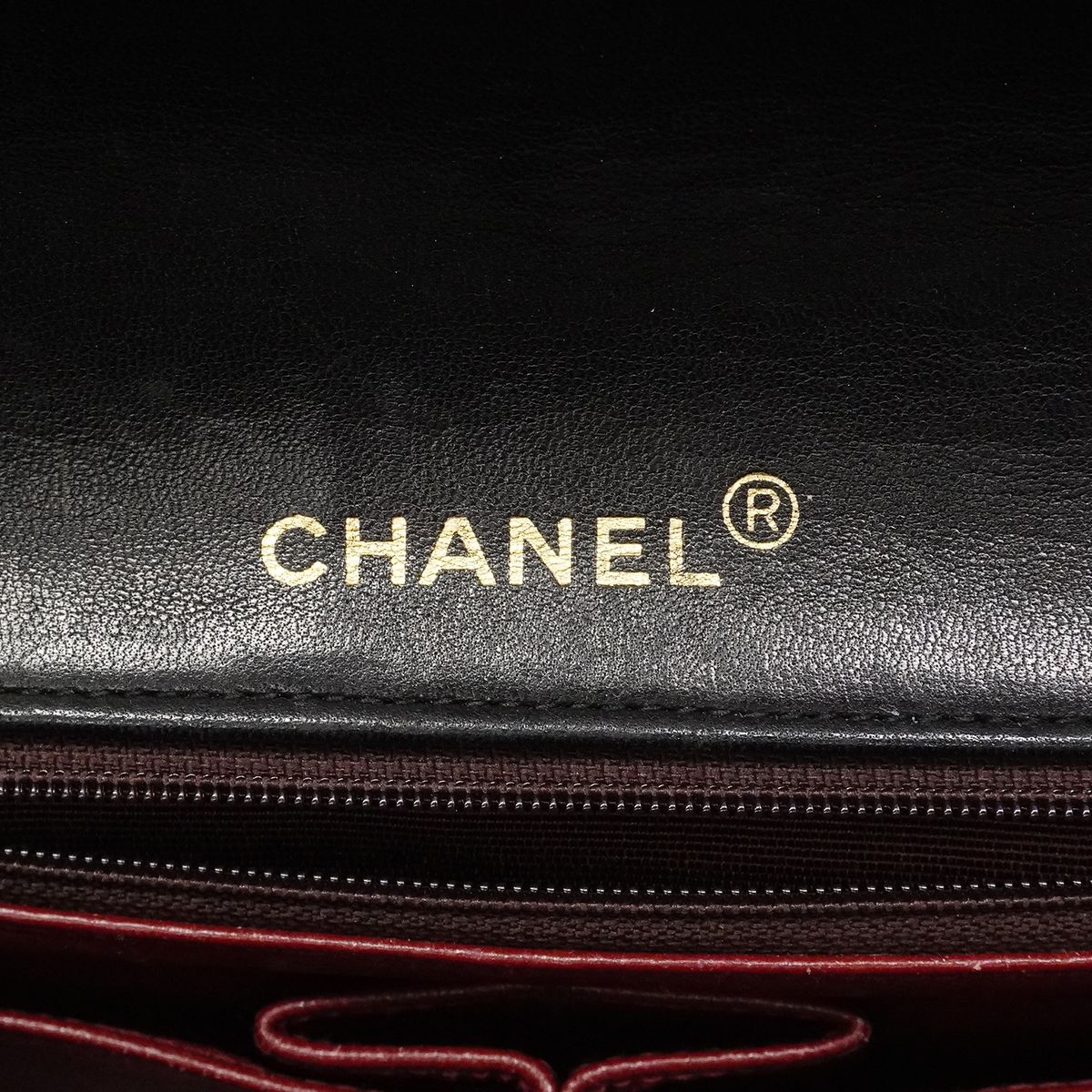 Chanel Shoulder Bag Quilted Lambskin Black Gold — view 5