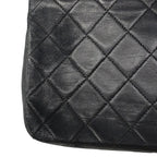 Chanel Shoulder Bag Quilted Lambskin Black Gold — view 9