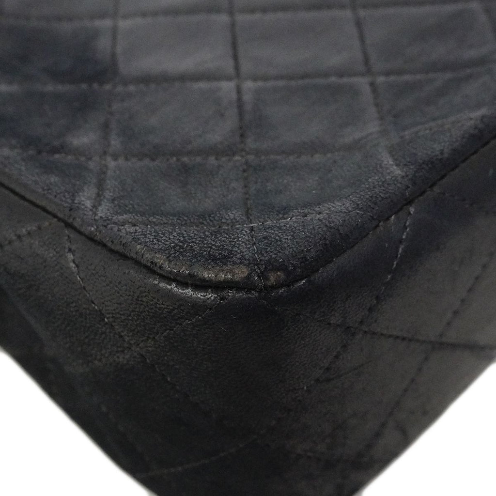Chanel Shoulder Bag Quilted Lambskin Black Gold — view 6