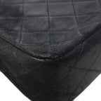 Chanel Shoulder Bag Quilted Lambskin Black Gold — view 6
