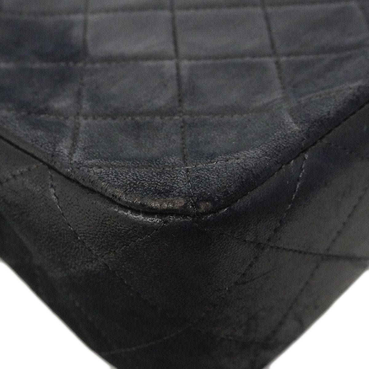 Chanel Shoulder Bag Quilted Lambskin Black Gold — view 6
