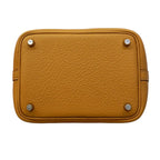 Hermes Handbag Picotin Lock PM Taurillon Clemence Tabac Camel Silver — view 3
