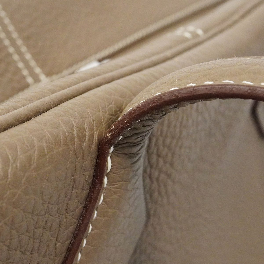 Hermes Handbag Victoria 35 Taurillon Clemence Etoupe Silver — view 8