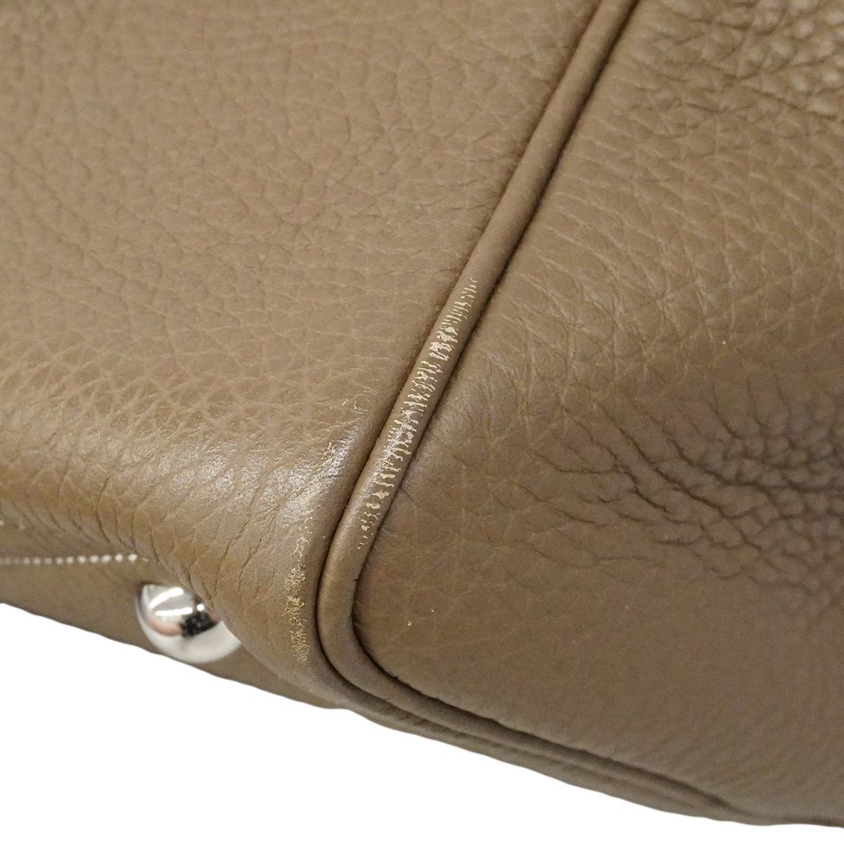 Hermes Handbag Victoria 35 Taurillon Clemence Etoupe Silver — view 7