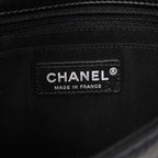 Chanel Shoulder Bag Quilted Leather Black Silver — view 5