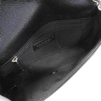 Chanel Shoulder Bag Quilted Leather Black Silver — view 4