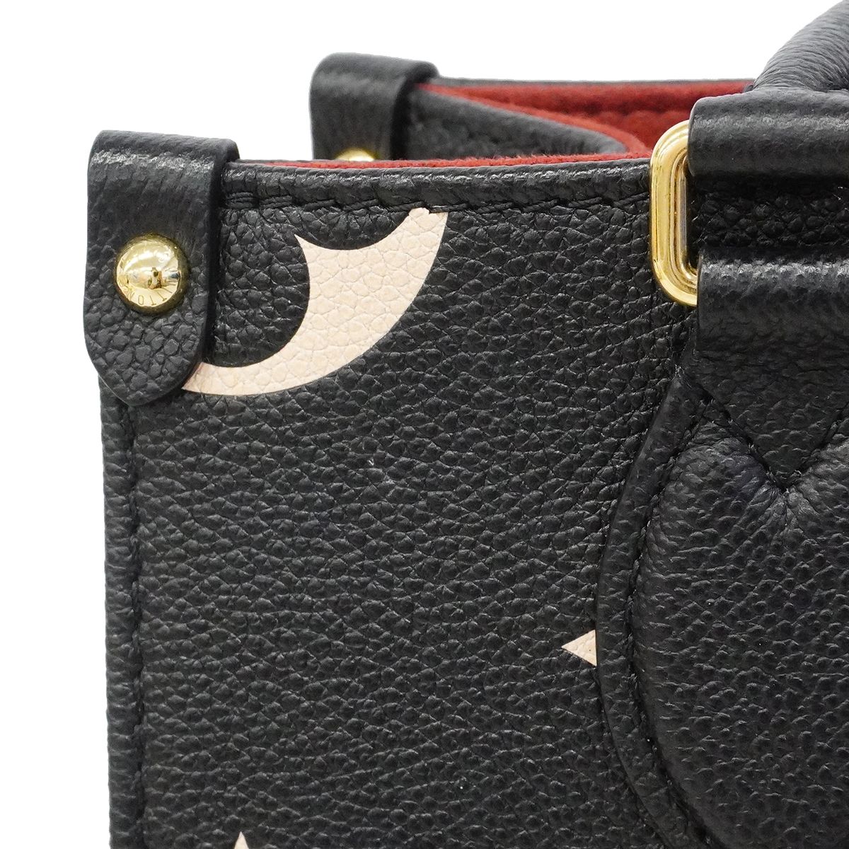Louis Vuitton Handbag Monogram Empreinte Bicolor On The Go PM Beige Noir 2-Way — view 8