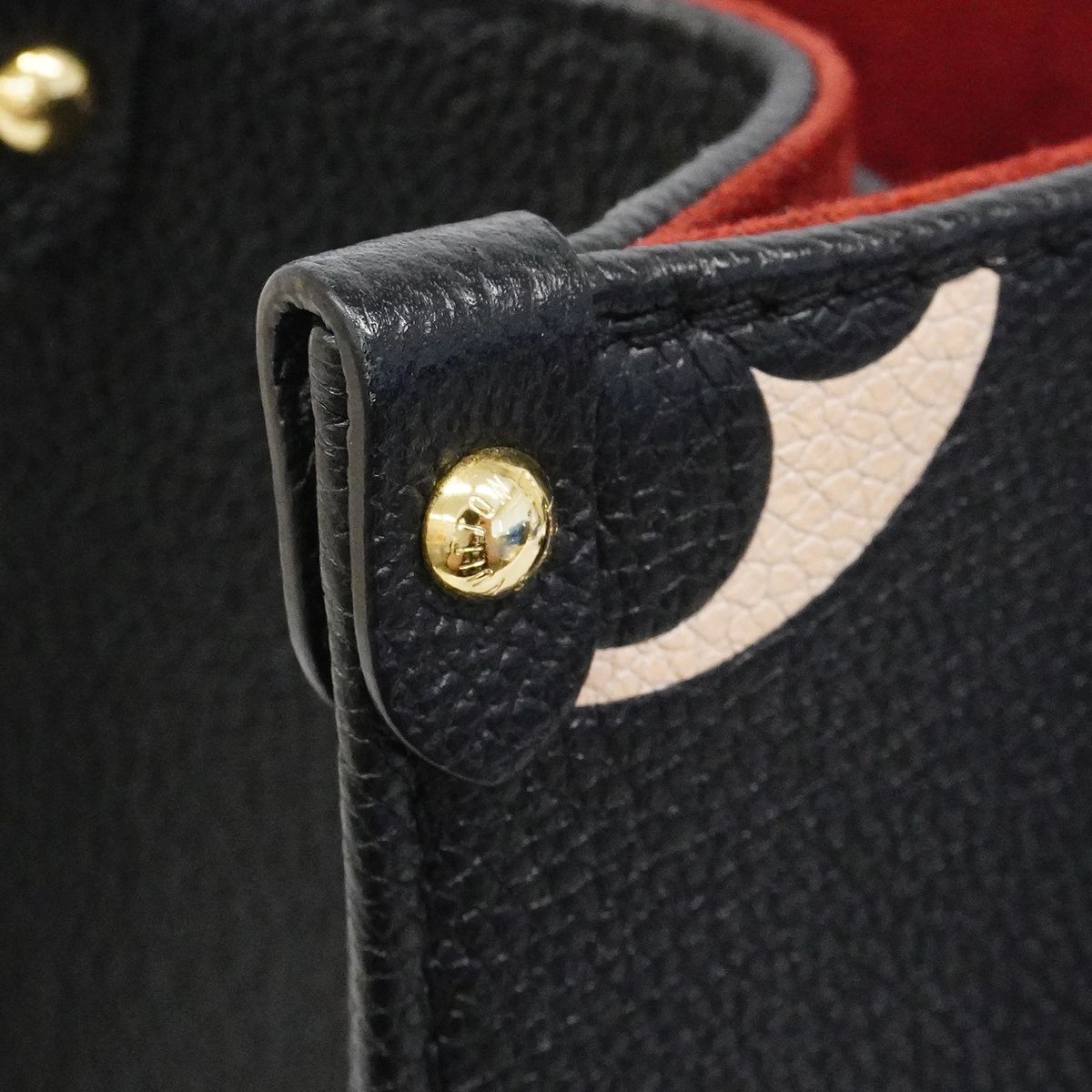 Louis Vuitton Handbag Monogram Empreinte Bicolor On The Go PM Beige Noir 2-Way — view 7