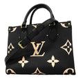 Louis Vuitton Handbag Monogram Empreinte Bicolor On The Go PM Beige Noir 2-Way