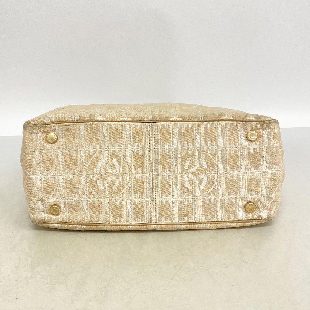 Chanel Tote New Travel Nylon Beige Champagne Gold — view 3