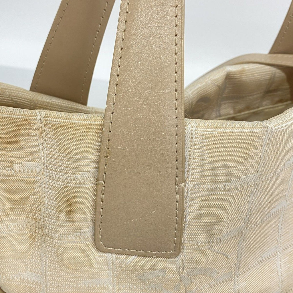 Chanel Tote New Travel Nylon Beige Champagne Gold — view 9