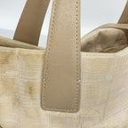 Chanel Tote New Travel Nylon Beige Champagne Gold — view 9