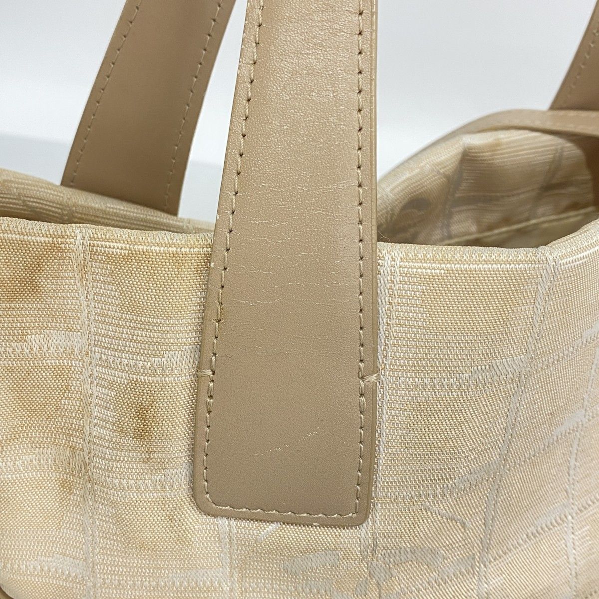Chanel Tote New Travel Nylon Beige Champagne Gold — view 9