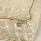 Chanel Tote New Travel Nylon Beige Champagne Gold — view 7