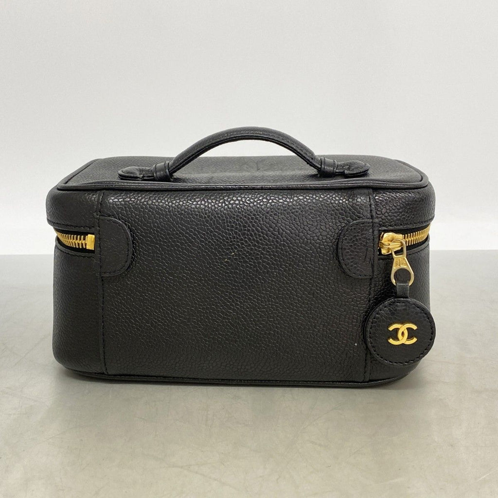 Chanel Vanity Bag Caviar Leather Black Gold — view 9