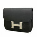 Hermes Wallet Constance Slim Veau Epsom Black Silver