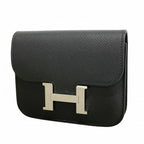 Hermes Wallet Constance Slim Veau Epsom Black Silver