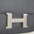 Hermes Wallet Constance Slim Veau Epsom Black Silver — view 6