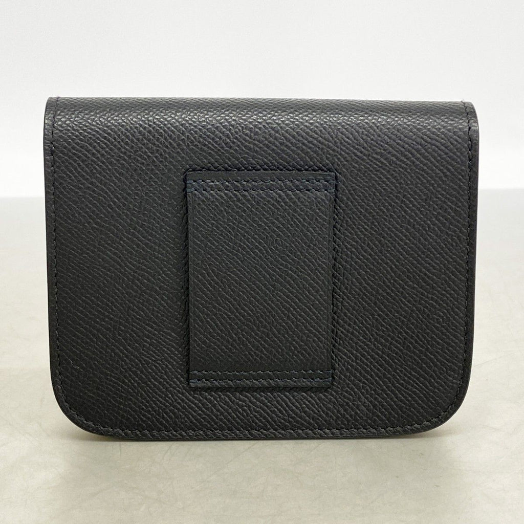 Hermes Wallet Constance Slim Veau Epsom Black Silver — view 7