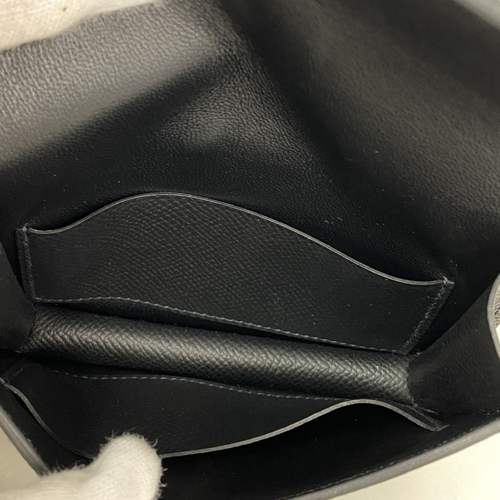Hermes Wallet Constance Slim Veau Epsom Black Silver — view 4