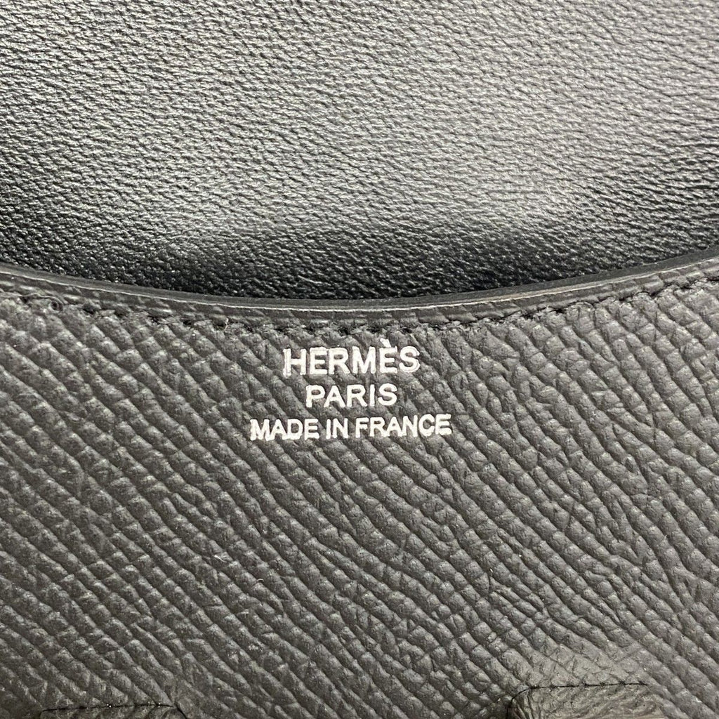 Hermes Wallet Constance Slim Veau Epsom Black Silver — view 5