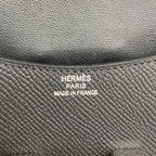 Hermes Wallet Constance Slim Veau Epsom Black Silver — view 5
