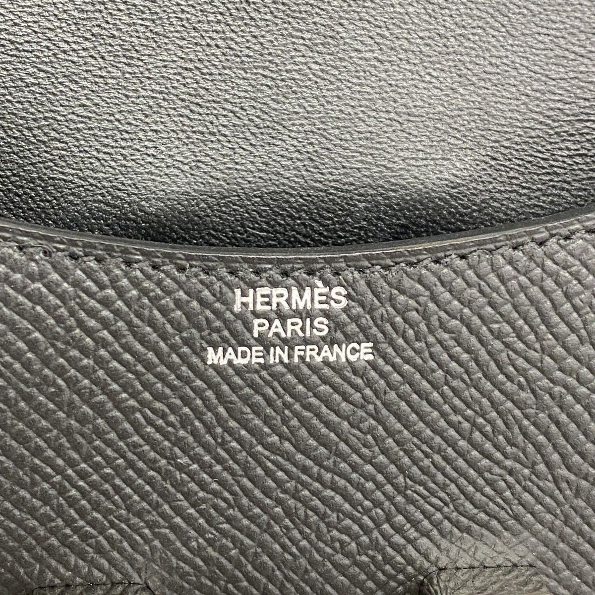 Hermes Wallet Constance Slim Veau Epsom Black Silver — view 5