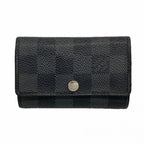 Louis Vuitton Key Case Damier Graphite Multicles 6 Black Key Holder