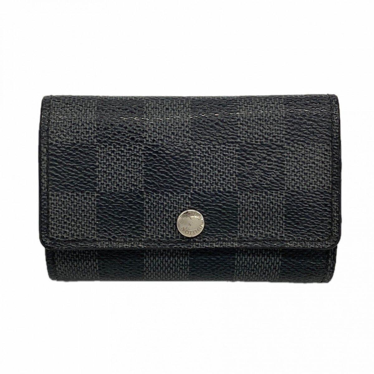 Louis Vuitton Key Case Damier Graphite Multicles 6 Black Key Holder