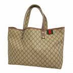 Gucci Tote GG Supreme Beige Brown Champagne Gold