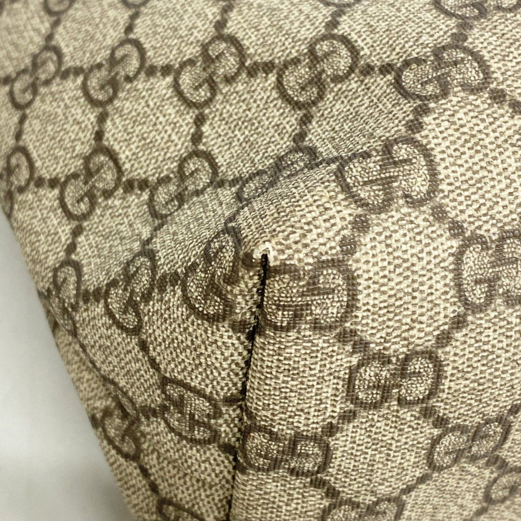 Gucci Tote GG Supreme Beige Brown Champagne Gold — view 8