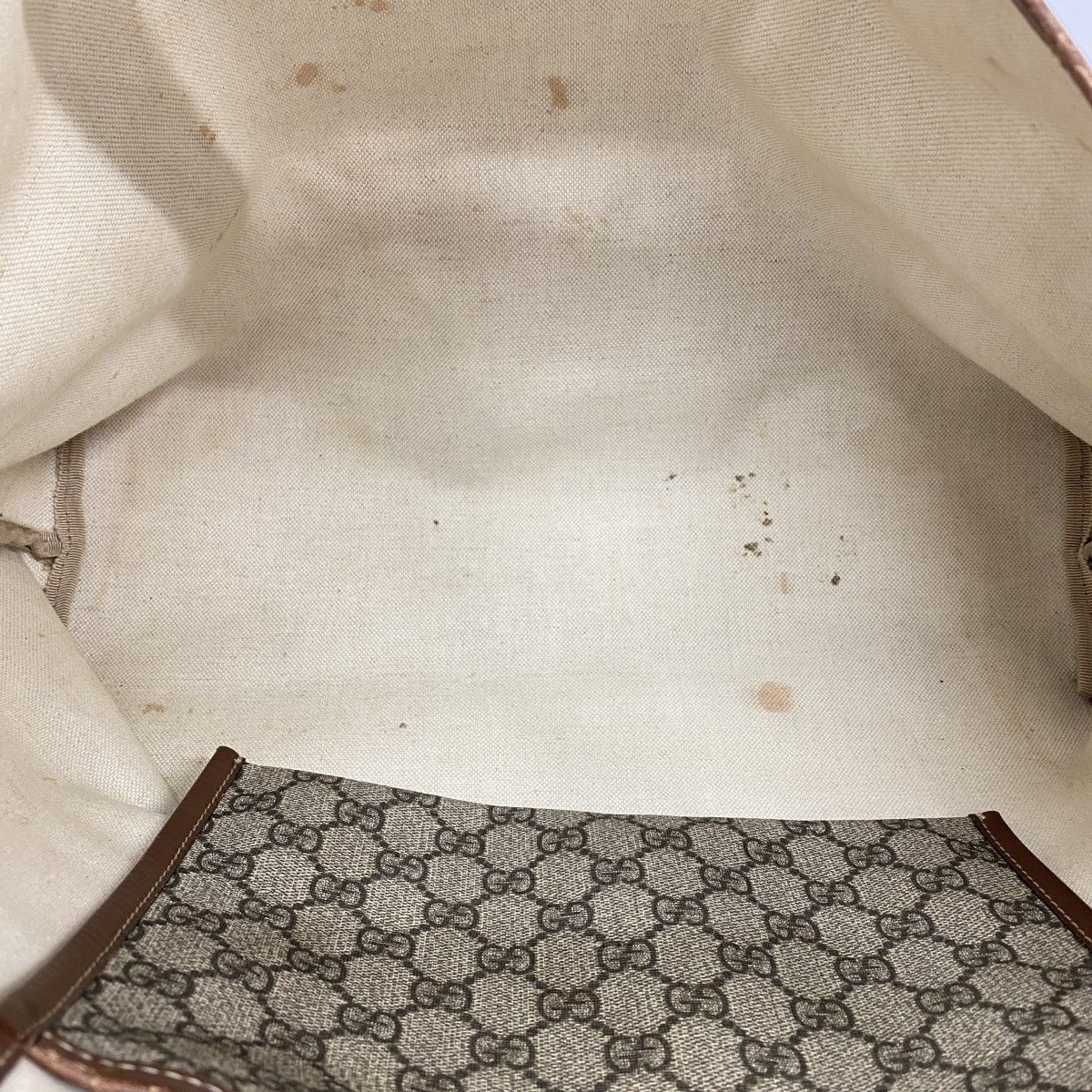 Gucci Tote GG Supreme Beige Brown Champagne Gold — view 4