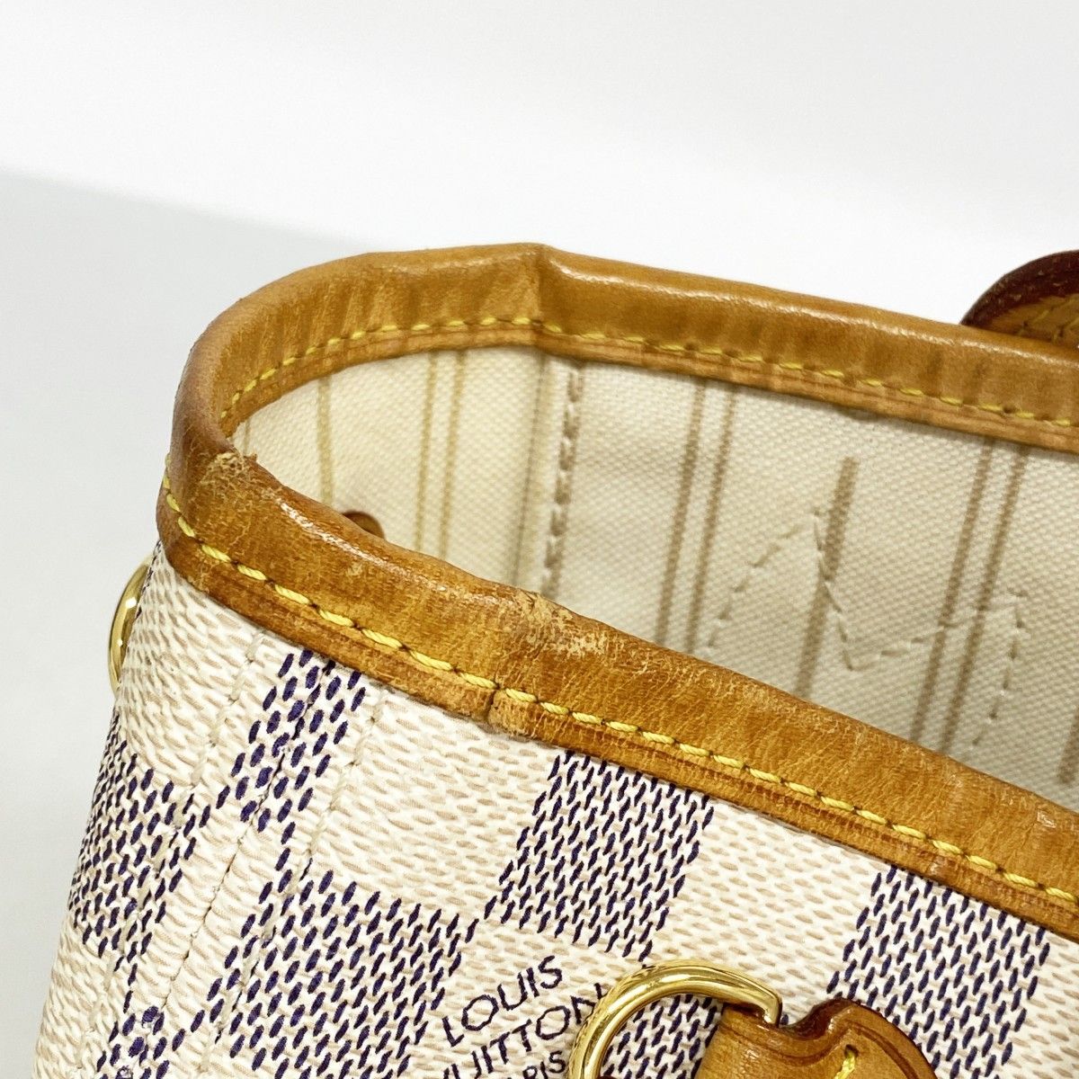 Louis Vuitton Tote Damier Azur Neverfull PM White — view 6