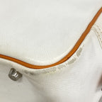 Hermes Handbag Plume 28 Veau Epsom White Orange Silver — view 6