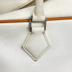 Hermes Handbag Plume 28 Veau Epsom White Orange Silver — view 8