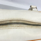 Hermes Handbag Plume 28 Veau Epsom White Orange Silver — view 9