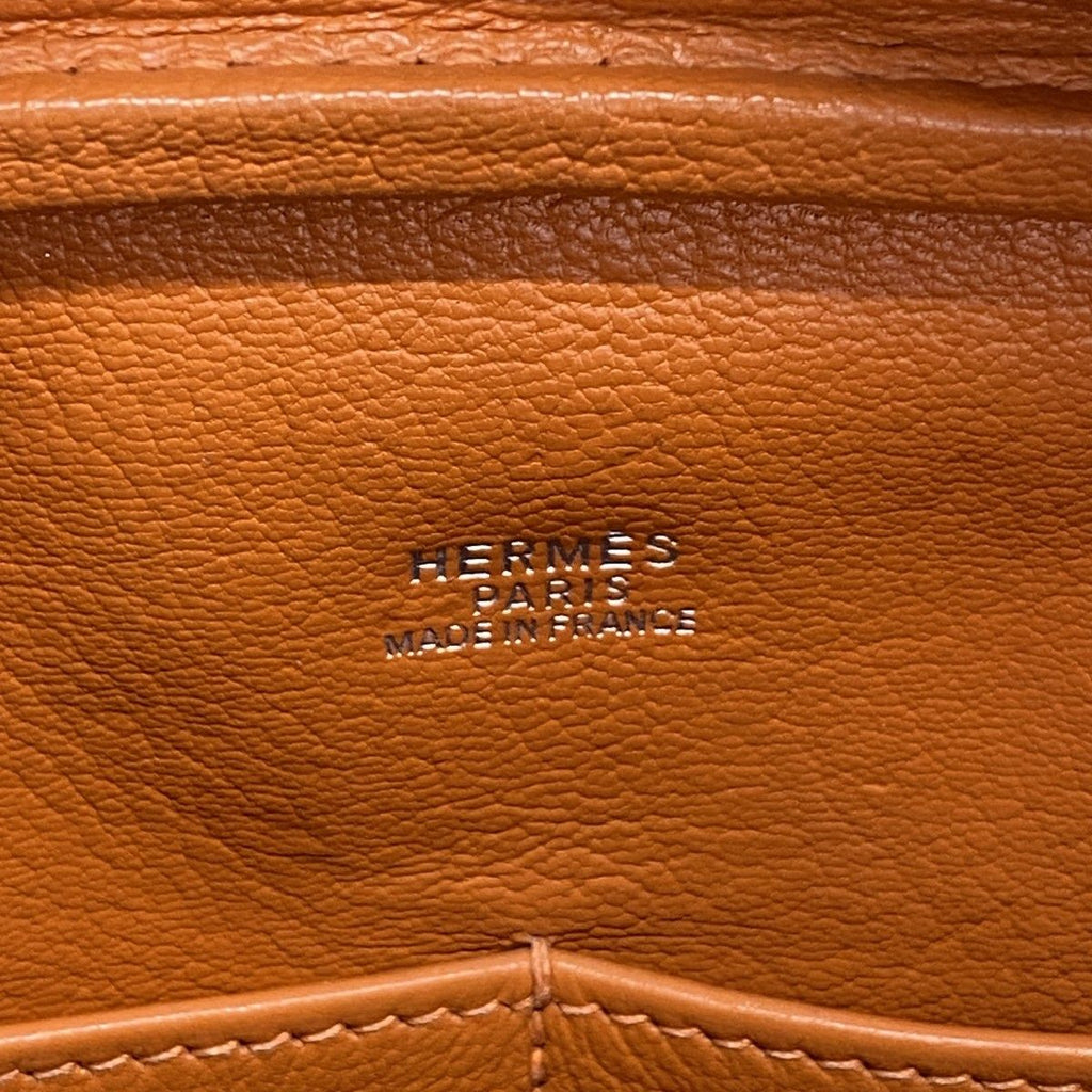 Hermes Handbag Plume 28 Veau Epsom White Orange Silver — view 5