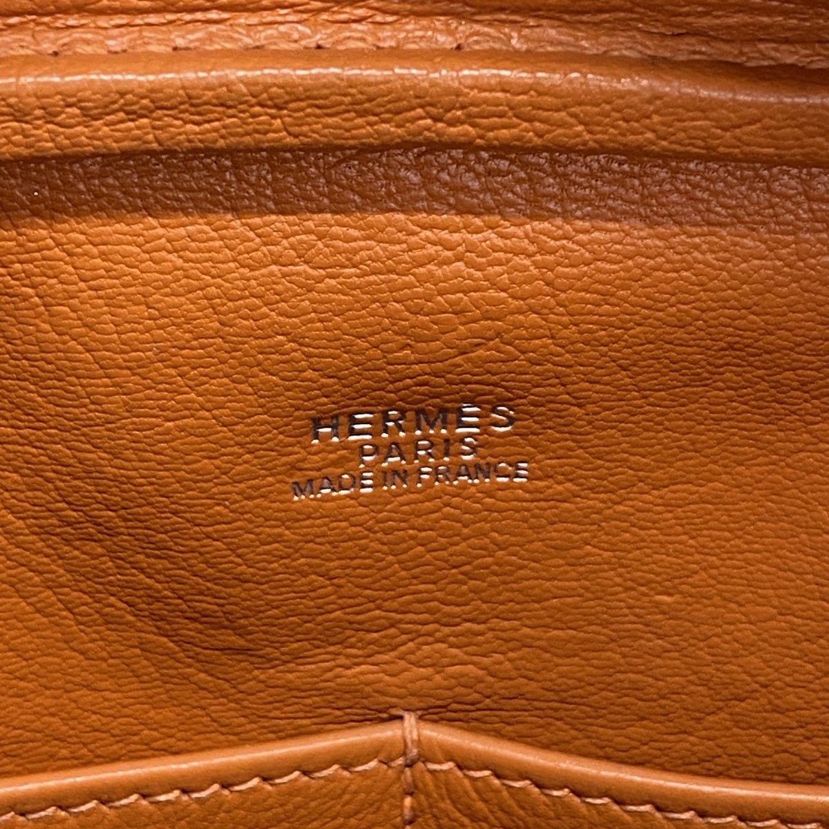 Hermes Handbag Plume 28 Veau Epsom White Orange Silver — view 5