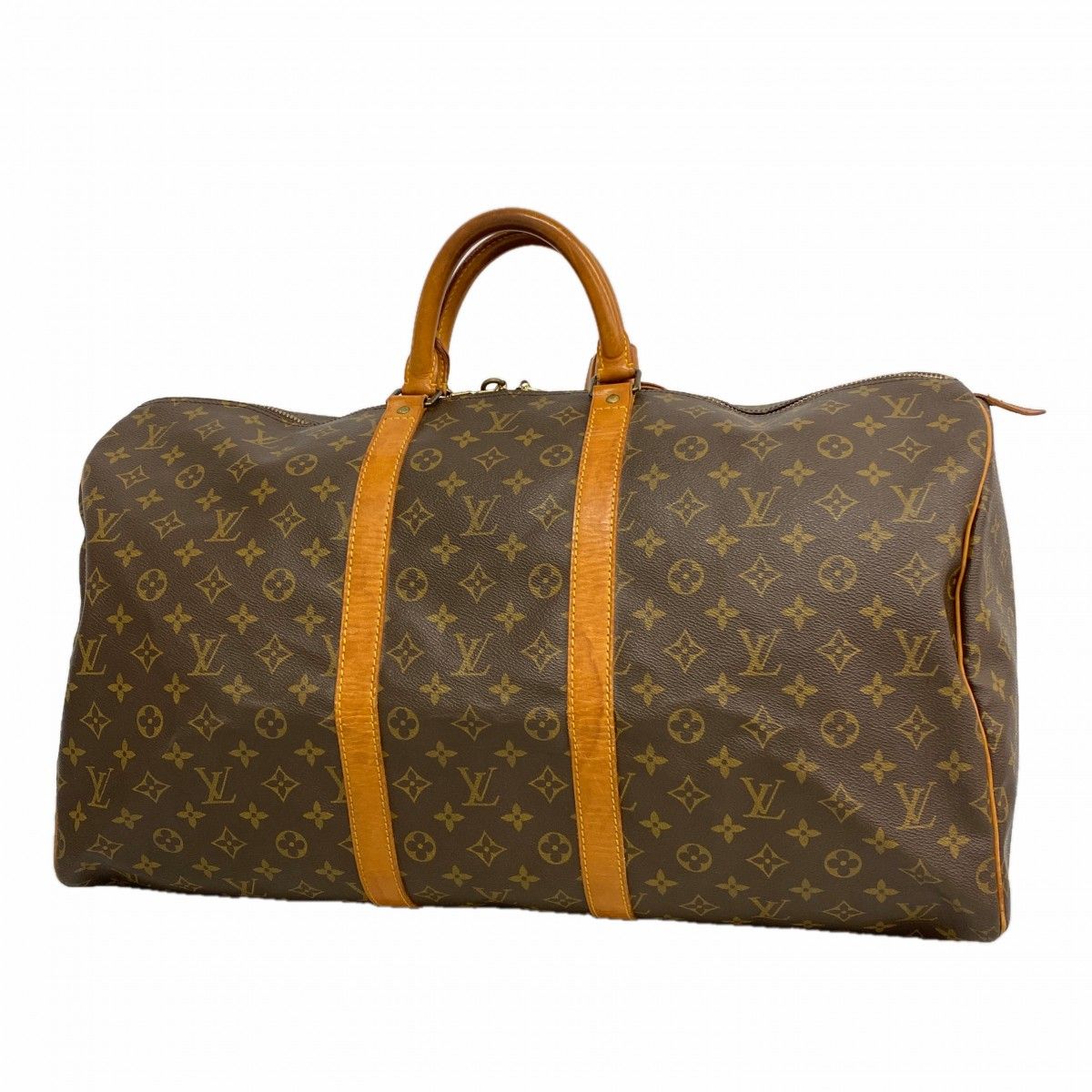 Louis Vuitton Boston Bag Monogram Keepall 55 Brown