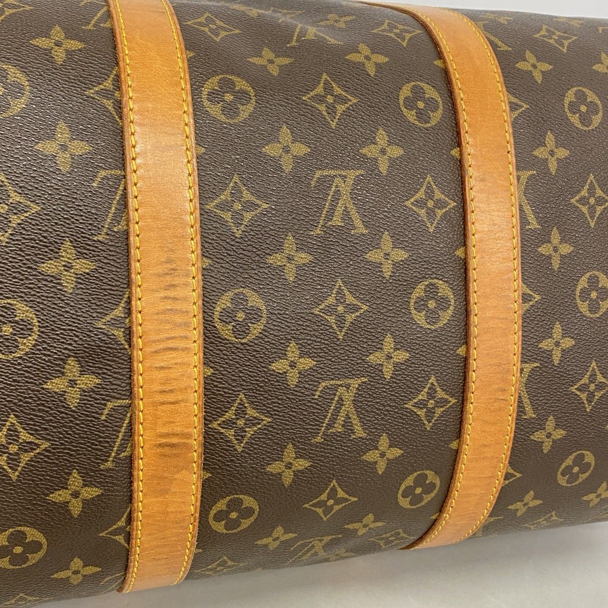 Louis Vuitton Boston Bag Monogram Keepall 55 Brown — view 9