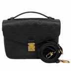 Louis Vuitton Handbag Monogram Empreinte Pochette Metis MM Noir 2-Way